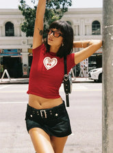 Belta Red Baby Tee
